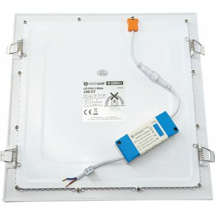 Χωνευτό Φωτιστικό LED VEGA LED/24W/230V 2900/3900/5800K 30x30 cm λευκό