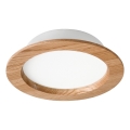 Χωνευτό Φωτιστικό LED WOODY SPOT LED/16,5W/230V 4000K δρυς ø 18,5 cm