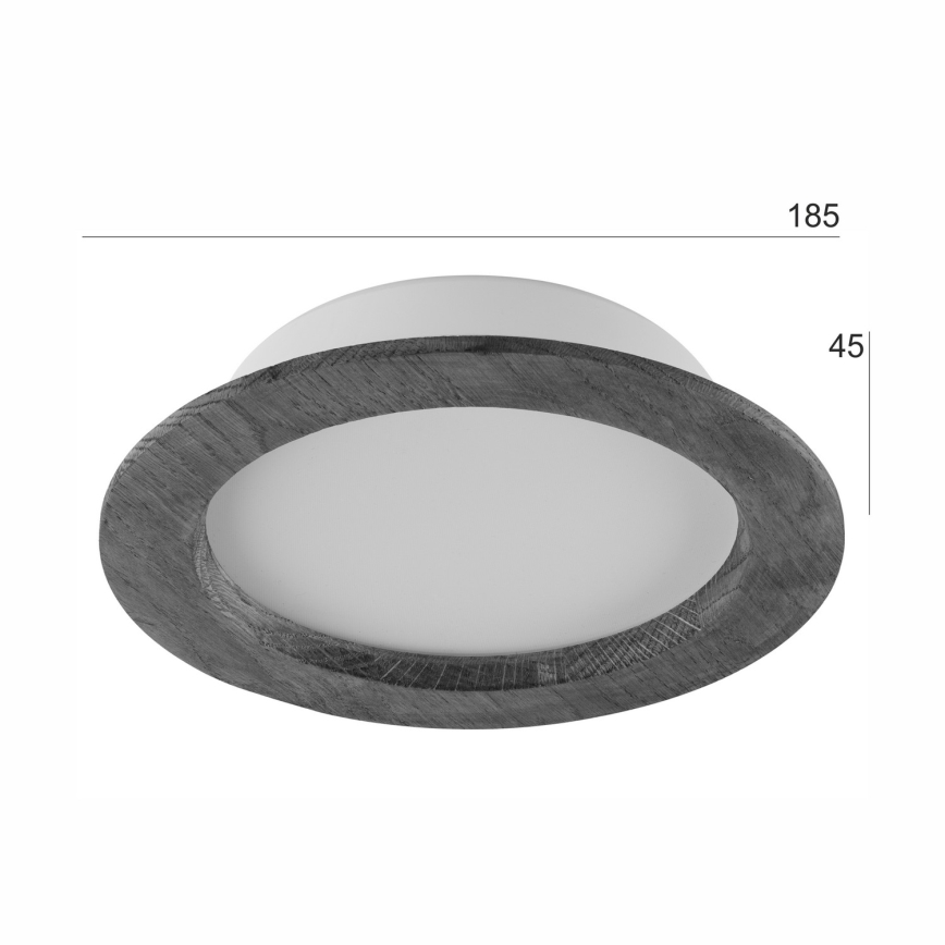 Χωνευτό Φωτιστικό LED WOODY SPOT LED/16,5W/230V 4000K δρυς ø 18,5 cm