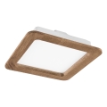 Χωνευτό Φωτιστικό LED WOODY SPOT LED/17W/230V 3000K καρυδιά 18,5x18,5 cm
