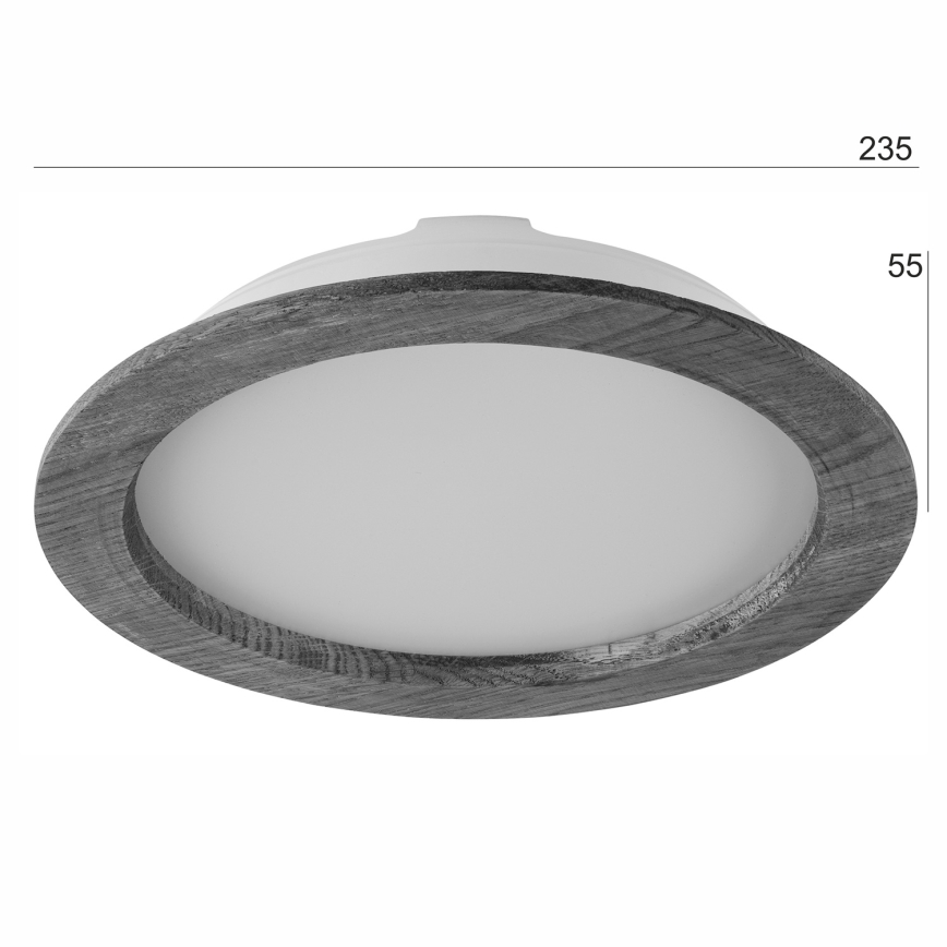 Χωνευτό Φωτιστικό LED WOODY SPOT LED/23,5W/230V 4000K κεράσι ø 23,5 cm