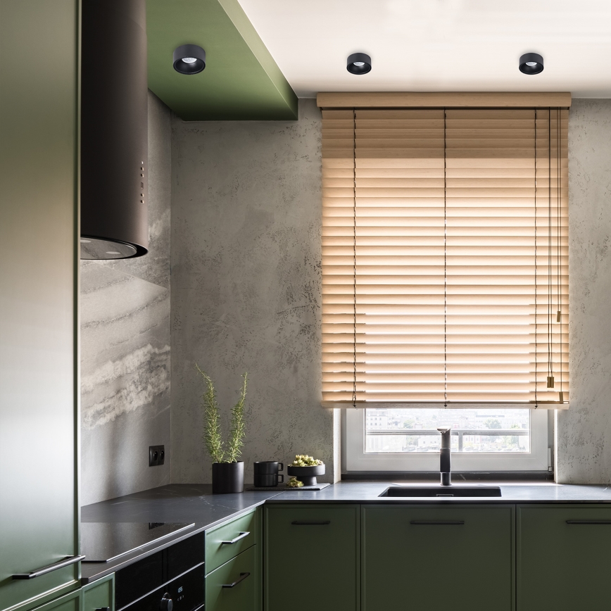 Χωνευτό φωτιστικό σποτ BALI 1xGU5,3/MR16/25W/12V στρογγυλό μαύρο