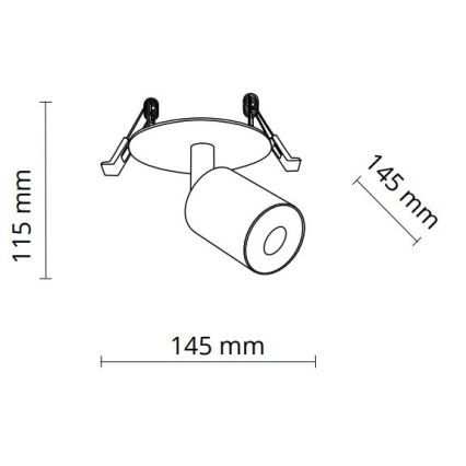 Χωνευτό φωτιστικό σποτ NEX 1xGU10/10W/230V λευκό