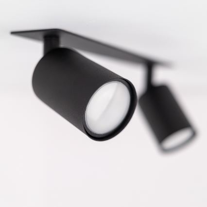 Χωνευτό φωτιστικό σποτ NEX 2xGU10/10W/230V μαύρο