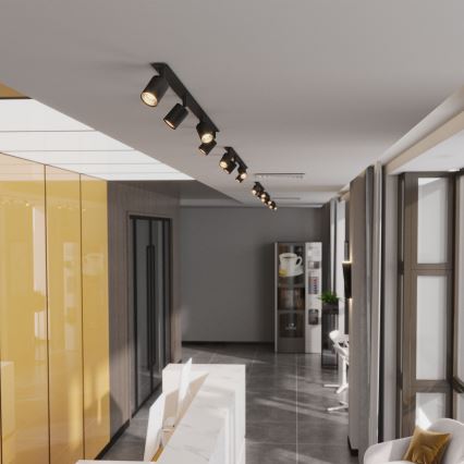 Χωνευτό φωτιστικό σποτ NEX 4xGU10/10W/230V μαύρο