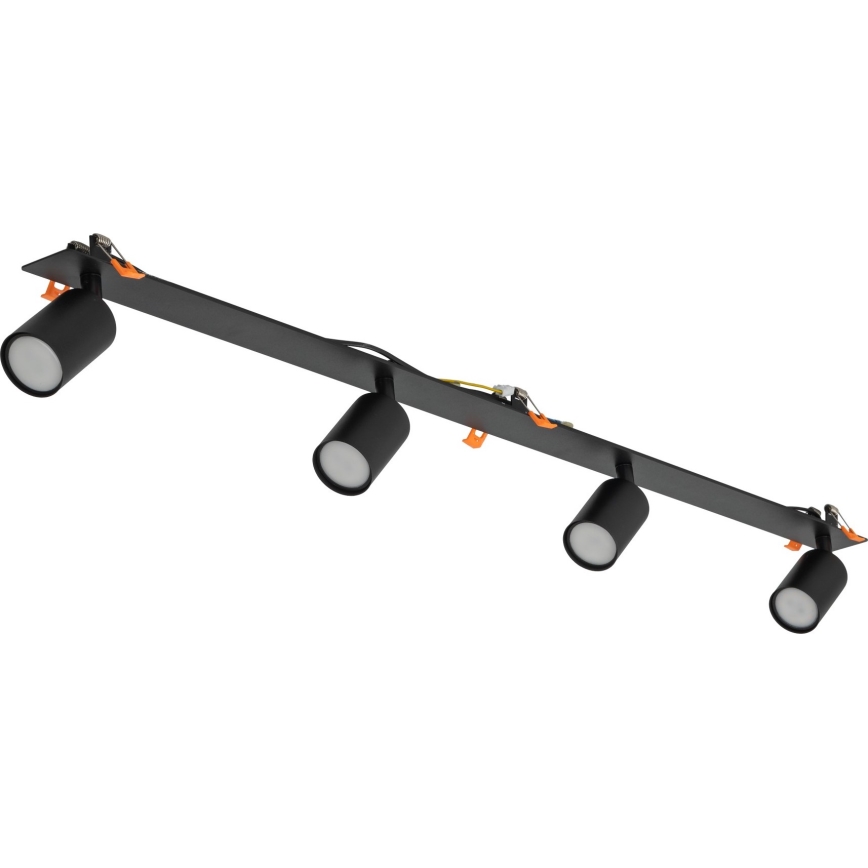 Χωνευτό φωτιστικό σποτ NEX 4xGU10/10W/230V μαύρο