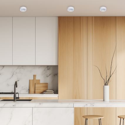 Χωνευτό φωτιστικό σποτ NUSA 1xGU5,3/MR16/50W/12V στρογγυλό λευκό