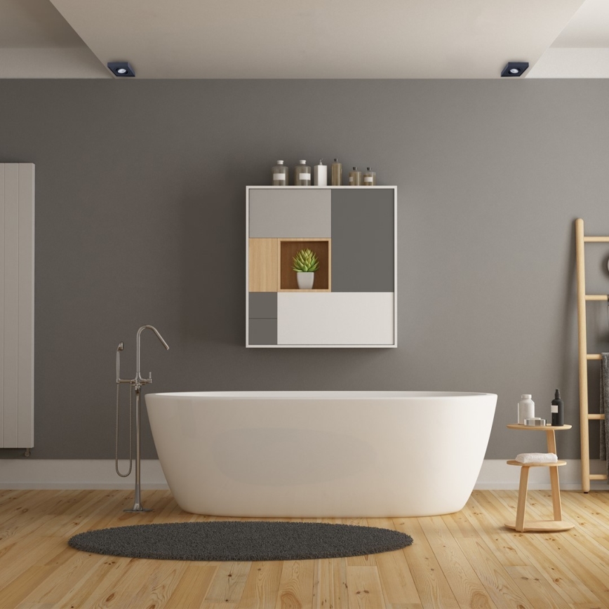 Χωνευτό φωτιστικό σποτ NUSA 1xGU5,3/MR16/50W/12V γωνιακό μαύρο