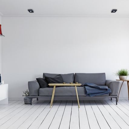 Χωνευτό φωτιστικό σποτ NUSA 1xGU5,3/MR16/50W/12V γωνιακό μαύρο