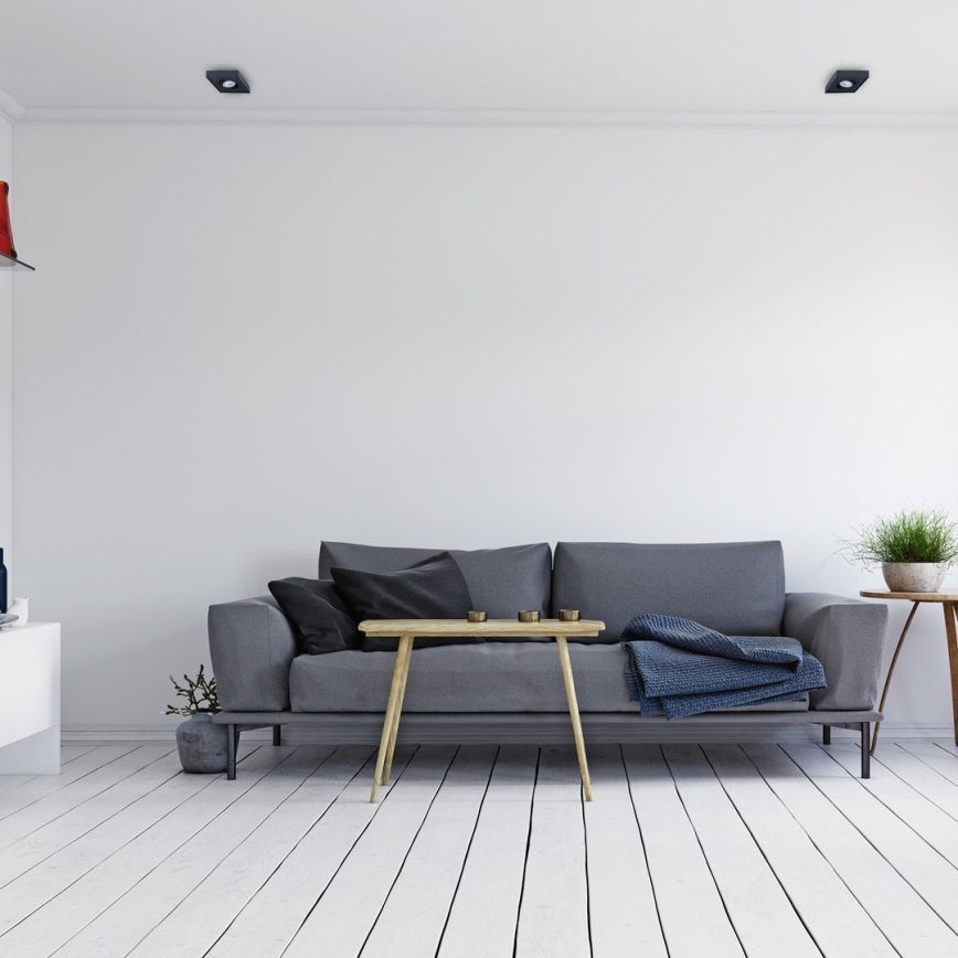 Χωνευτό φωτιστικό σποτ NUSA 1xGU5,3/MR16/50W/12V γωνιακό μαύρο