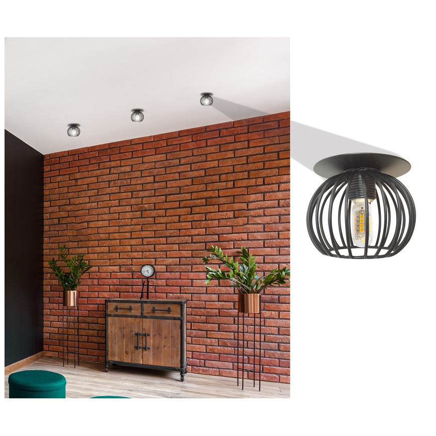 Χωνευτό φωτιστικό σποτ SK 93 1xG9/40W/230V μαύρο