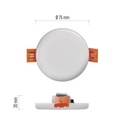 Χωνευτό Φωτιστικό μπάνιου LED LED/6W/230V IP65