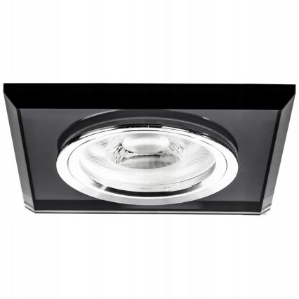 Χωνευτό φωτιστικό οροφής 1xGU10/MR16/10W/230V 9x9 cm μαύρο