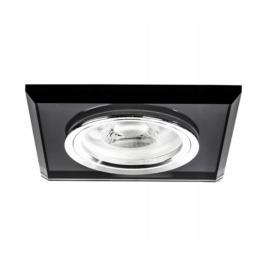 Χωνευτό φωτιστικό οροφής 1xGU10/MR16/10W/230V 9x9 cm μαύρο