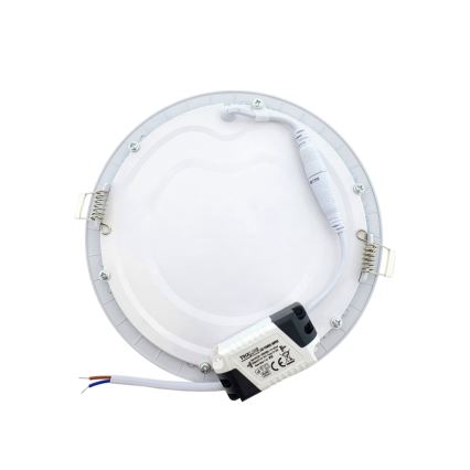 Χωνευτό φωτιστικό οροφήςLED QTEC LED/12W/230V 6500K διάμετρος 16,7 cm