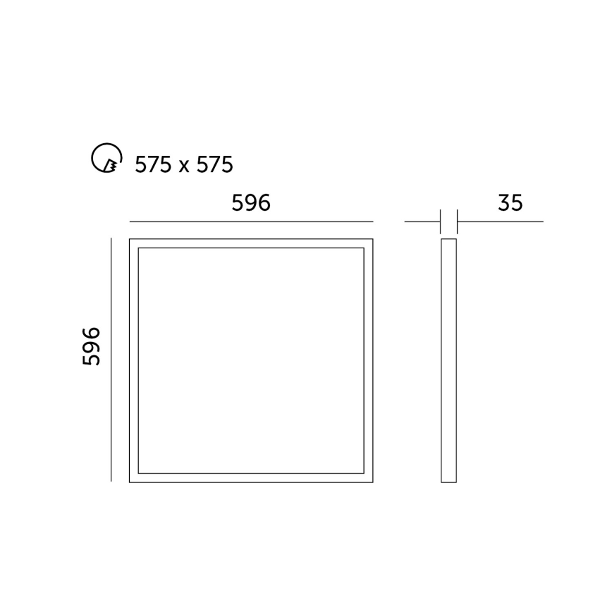 Χωνευτό πάνελ οροφής LED LED/40W/230V 4000K 60x60 cm