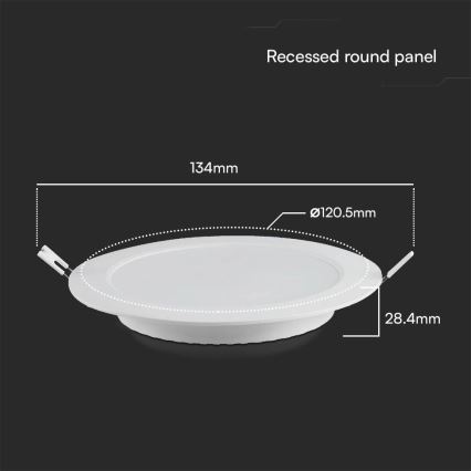 Χωνευτό Φωτιστικό LED SAMSUNG CHIP LED/6W/230V 4000K διάμετρος 12 cm λευκό