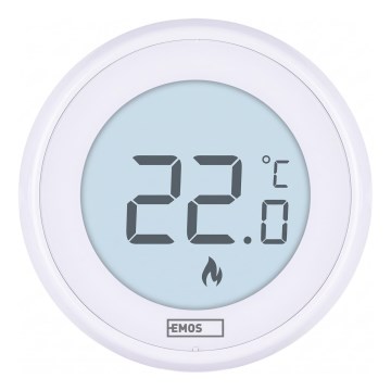 Χειροκίνητος θερμοστάτης δωματίου 230V/6A 2xAA λευκό