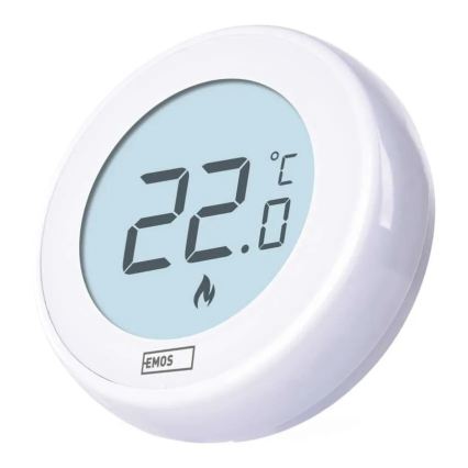 Χειροκίνητος θερμοστάτης δωματίου 230V/6A 2xAA λευκό