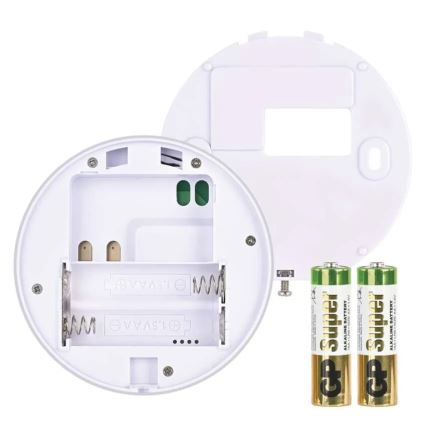 Χειροκίνητος θερμοστάτης δωματίου 230V/6A 2xAA λευκό