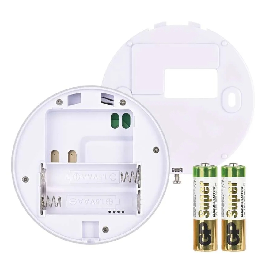 Χειροκίνητος θερμοστάτης δωματίου 230V/6A 2xAA λευκό