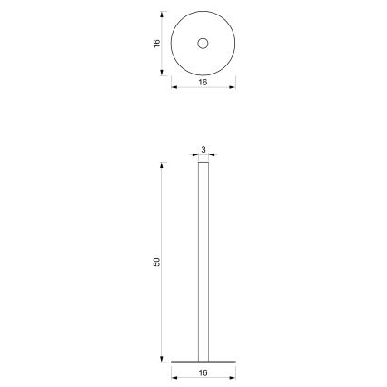 Χαρτοθήκη μπάνιου 51 cm λευκό