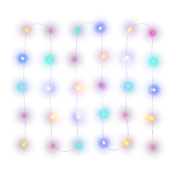 Χριστουγεννιάτικα λαμπάκια LED 30xLED/2xAA 3,3m πολύχρωμα