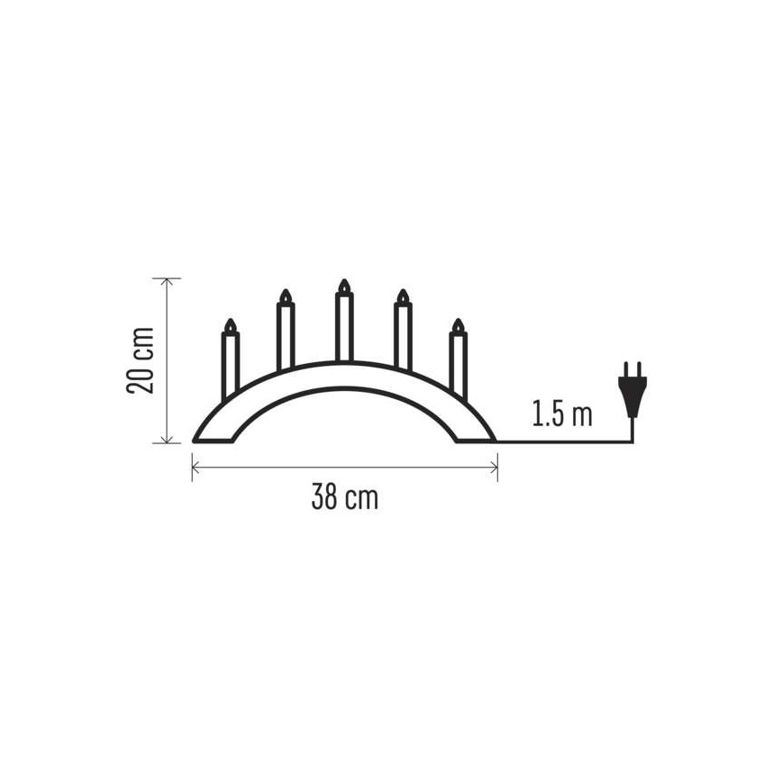 Χριστουγεννιάτικο κηροπήγιο 5xE10/15W/230V γκρι