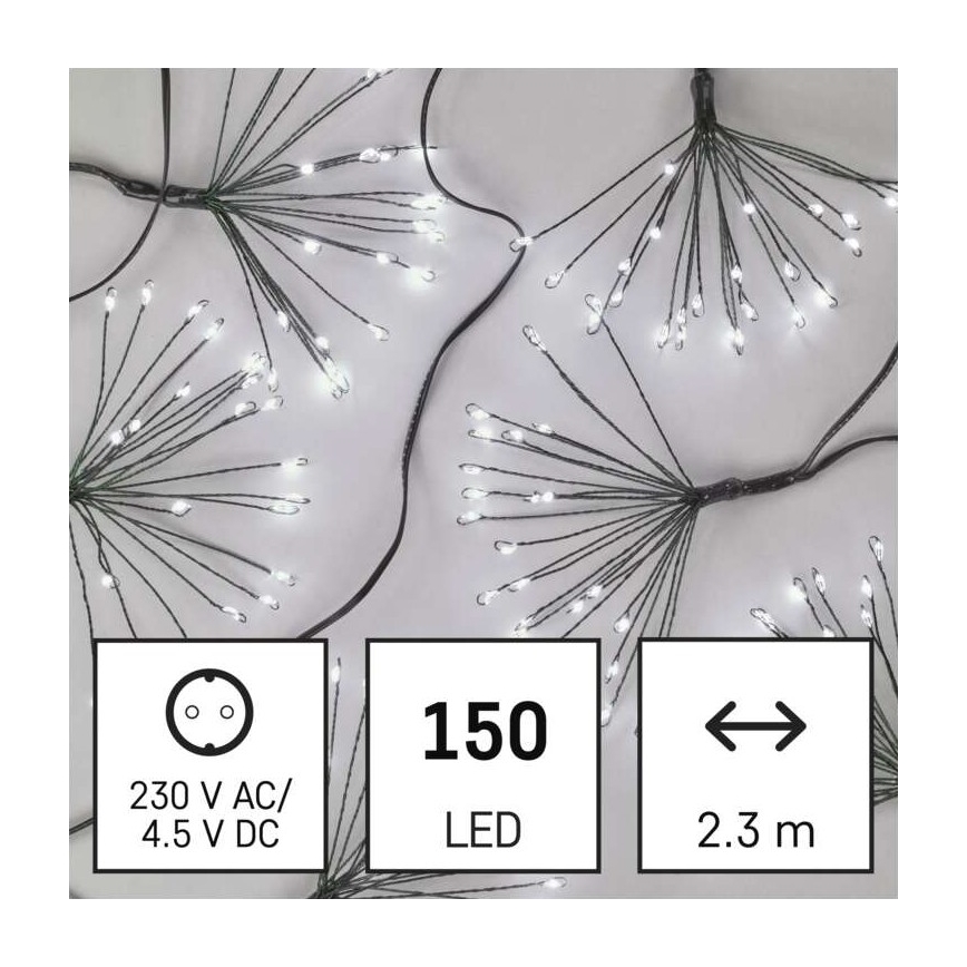 Χριστουγεννιάτικα λαμπάκια LED 150xLED/5,35m ψυχρό λευκό