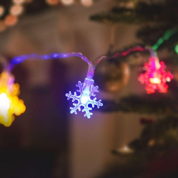 Χριστουγεννιάτικα λαμπάκια LED 20xLED/3xAA 2,3m πολύχρωμα