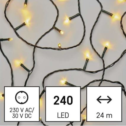 Χριστουγεννιάτικα λαμπάκια LED 240xLED/29m IP44 θερμό λευκό