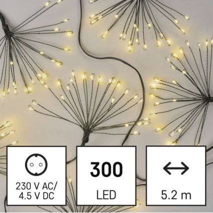 Χριστουγεννιάτικα λαμπάκια LED 300xLED/8,2m ζεστό λευκό