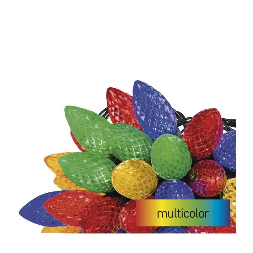 Χριστουγεννιάτικα λαμπάκια LED 50xLED/8 λειτουργίες 14,8m IP44 πολύχρωμα