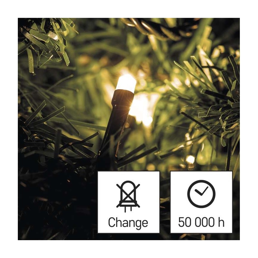 Χριστουγεννιάτικα λαμπάκια LED  80xLED/13m IP44 ζεστό λευκό