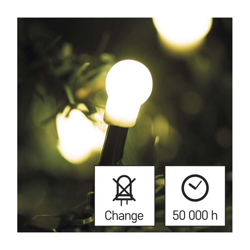 Χριστουγεννιάτικα λαμπάκια LED 80xLED/13m IP44 ζεστό λευκό