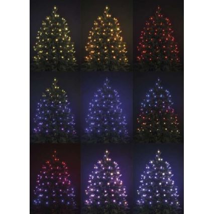 Χριστουγεννιάτικα λαμπάκια LED RGB εξωτερικού χώρου 160xLED/72 λειτουργίες 19m IP44 + τηλεχειριστήριο