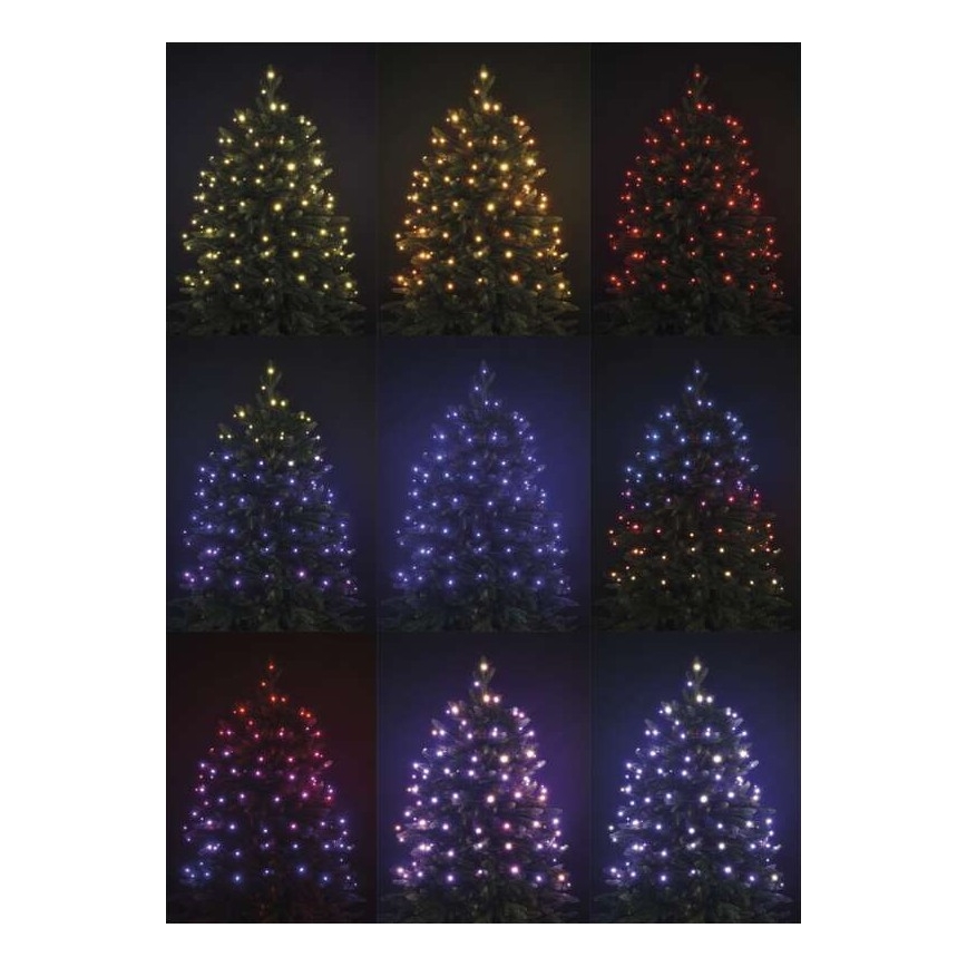Χριστουγεννιάτικα λαμπάκια LED RGB εξωτερικού χώρου 160xLED/72 λειτουργίες 19m IP44 + τηλεχειριστήριο
