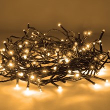 Χριστουγεννιάτικα λαμπάκια LED εξωτερικού χώρου 100xLED/8 λειτουργίες 13m IP44 ζεστό λευκό