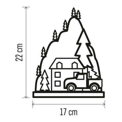 Χριστουγεννιάτικη διακόσμηση LED 10xLED/2xAA μπεζ