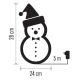 Χριστουγεννιάτικη διακόσμηση LED εξωτερικού χώρου 30xLED/2,1W/230V IP44 χιονάνθρωπος