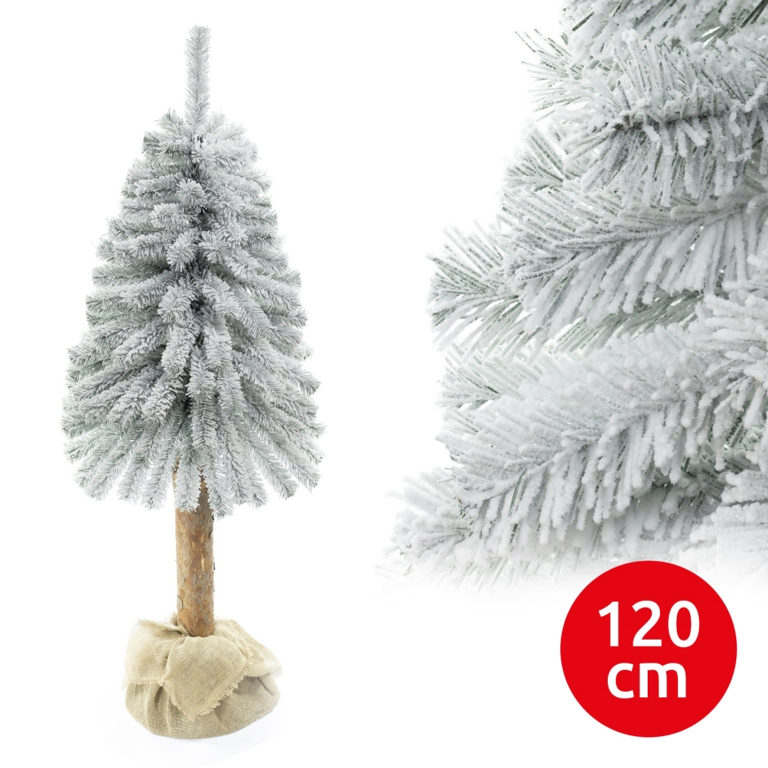Χριστουγεννιάτικο δέντρο σε κορμό  NATURAL WITH SNOW 120 cm έλατο