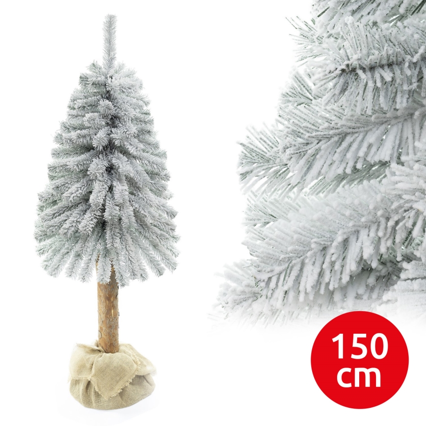 Χριστουγεννιάτικο δέντρο σε κορμό NATURAL WITH SNOW 150 cm έλατο