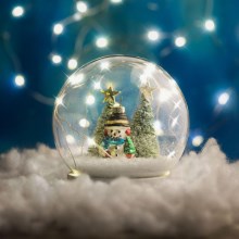 Χριστουγεννιάτικο διακοσμητικό LED 7xLED/2xAA χιονάνθρωπος