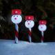 Χριστουγεννιάτικο ηλιακό φωτιστικό LED 1xLED/1,2V IP44 χιονάνθρωπος