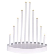 Χριστουγεννιάτικο κηροπήγιο LED 10xLED/3xAA λευκό