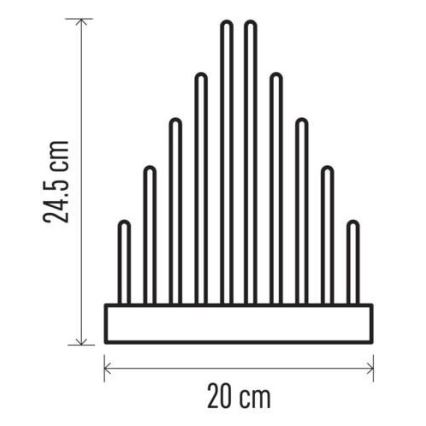 Χριστουγεννιάτικο κηροπήγιο LED 10xLED/3xAA λευκό