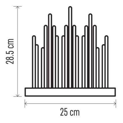 Χριστουγεννιάτικο κηροπήγιο LED 19xLED/3xAA γκρι