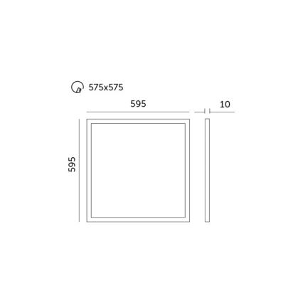 Χωνευτό πάνελ οροφής LED BALIS LED/40W/230V 4000K 59,5x59,5 cm