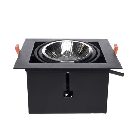 Χωνευτό φως PLAZA AR111 1xGU10/12W/230V μαύρο