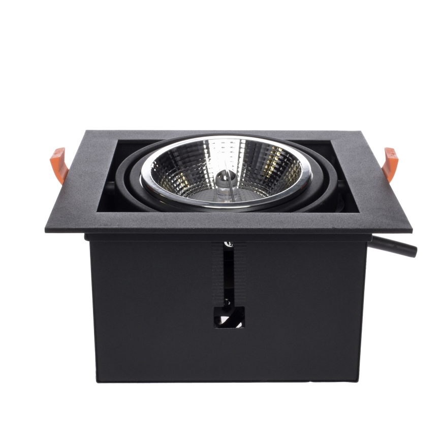 Χωνευτό φως PLAZA AR111 1xGU10/12W/230V μαύρο